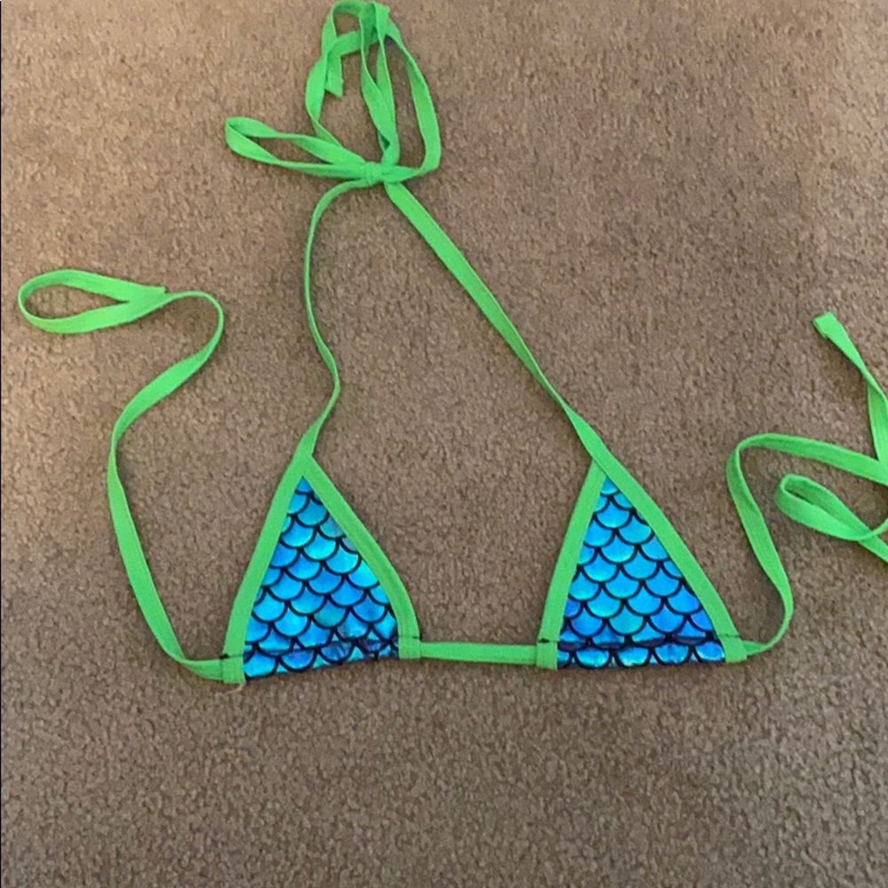 G String Mermaid Bikini Set - LIME - Picture 5 of 6